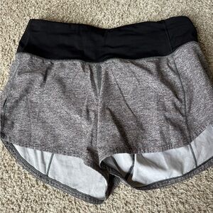 Women's Black and Gray Lululemon Athletic Shorts